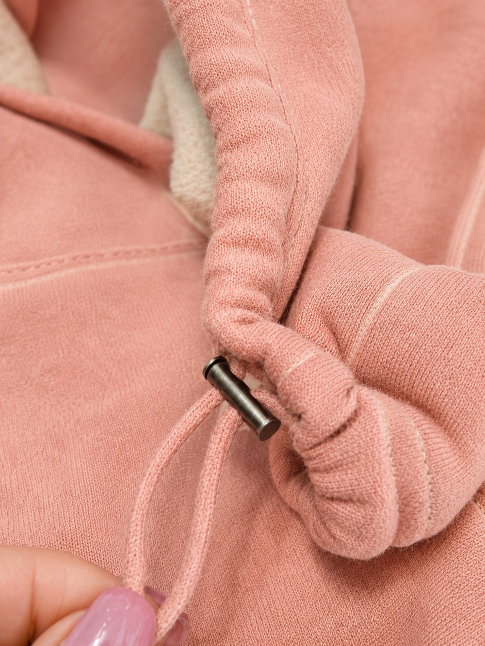 We The Free For The Win Hoodie Sweatshirt M Dusty Pink Oversized Short Sleeve FP - Picture 8 of 15